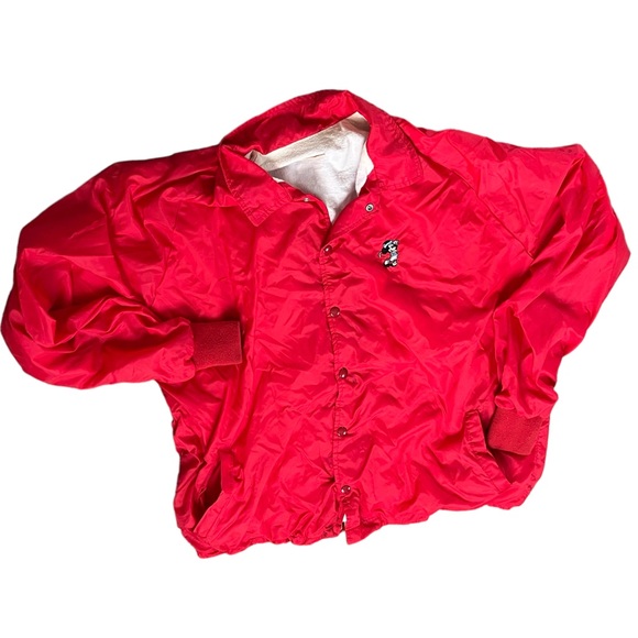 VTG 90s y2k antigua windbreaker jacket red Mickey Mouse golf men xlarge made USA - Picture 1 of 5